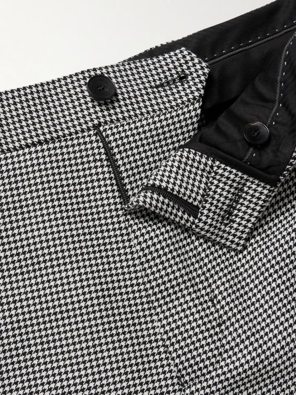 Slim-Fit Straight-Leg Puppytooth Twill Suit Trousers - E1 Slim-Fit Straight-Leg Puppytooth Twill Suit Trousers - E1