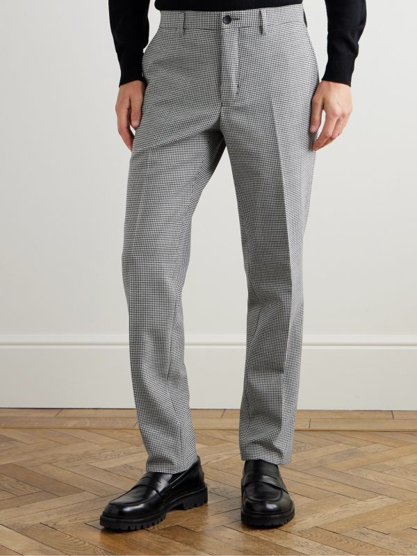 Slim-Fit Straight-Leg Puppytooth Twill Suit Trousers - FR Slim-Fit Straight-Leg Puppytooth Twill Suit Trousers - FR