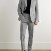 Slim-Fit Straight-Leg Puppytooth Twill Suit Trousers - OU Slim-Fit Straight-Leg Puppytooth Twill Suit Trousers - OU