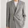 Slim-Fit Double-Breasted Prince of Wales Checked Wool-Flannel Suit Jacket - FR Slim-Fit Double-Breasted Prince of Wales Checked Wool-Flannel Suit Jacket - FR