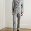 Slim-Fit Prince of Wales Checked Wool-Flannel Suit Trousers - OU Slim-Fit Prince of Wales Checked Wool-Flannel Suit Trousers - OU