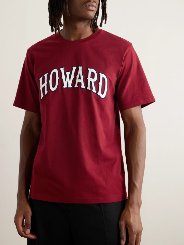 Howard Appliquéd Printed Organic Cotton-Jersey T-Shirt - FR