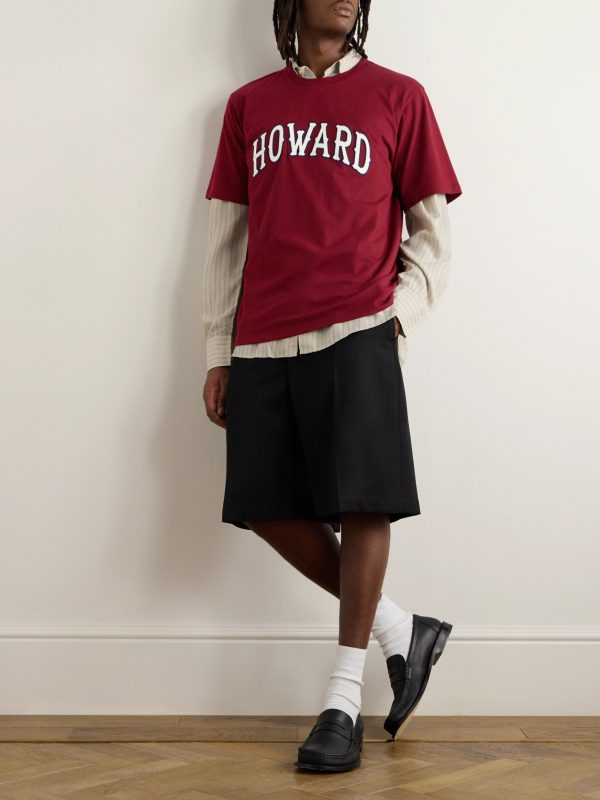 Howard Appliquéd Printed Organic Cotton-Jersey T-Shirt - OU