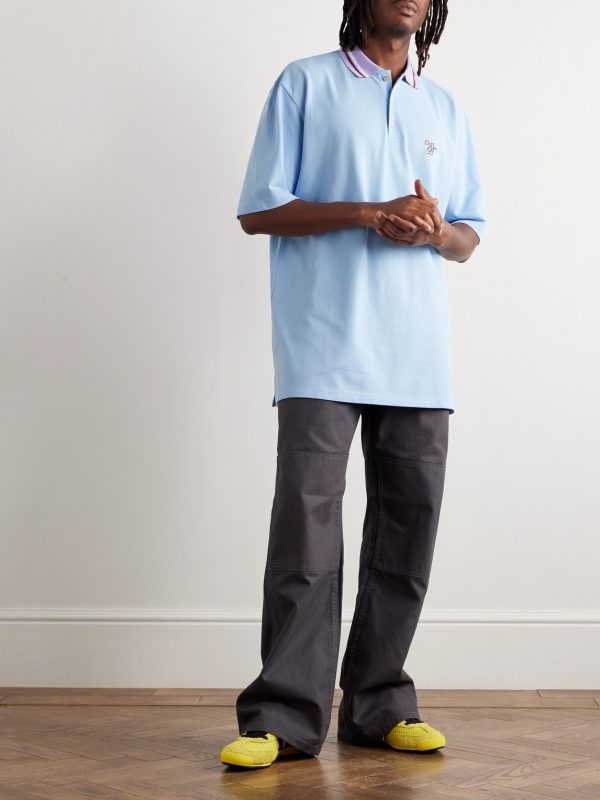Logo-Embroidered Organic Cotton-Piqué Polo Shirt - OU Logo-Embroidered Organic Cotton-Piqué Polo Shirt - OU