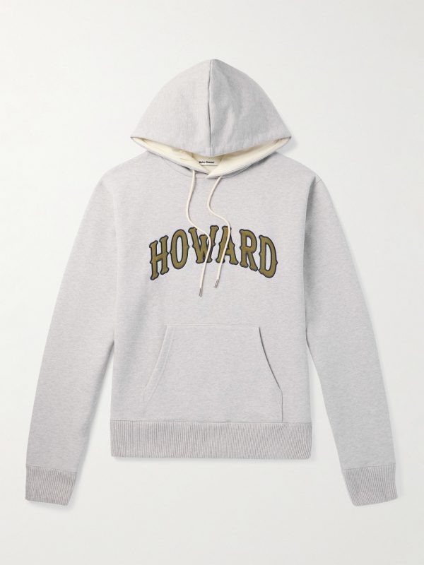 Howard Appliquéd Embroidered Cotton-Jersey Hoodie Howard Appliquéd Embroidered Cotton-Jersey Hoodie