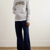 Howard Appliquéd Embroidered Cotton-Jersey Hoodie - OU Howard Appliquéd Embroidered Cotton-Jersey Hoodie - OU