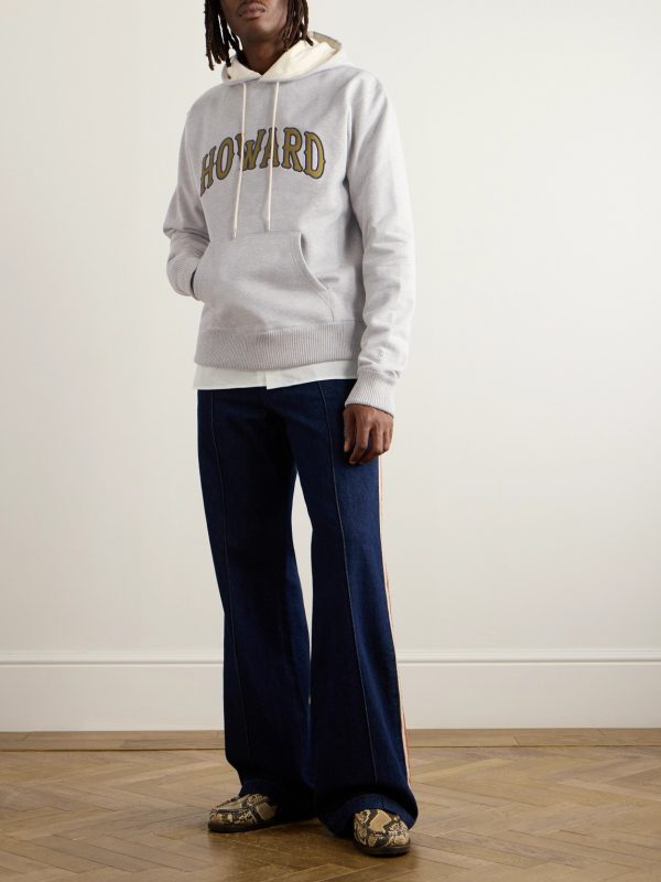Howard Appliquéd Embroidered Cotton-Jersey Hoodie - OU Howard Appliquéd Embroidered Cotton-Jersey Hoodie - OU