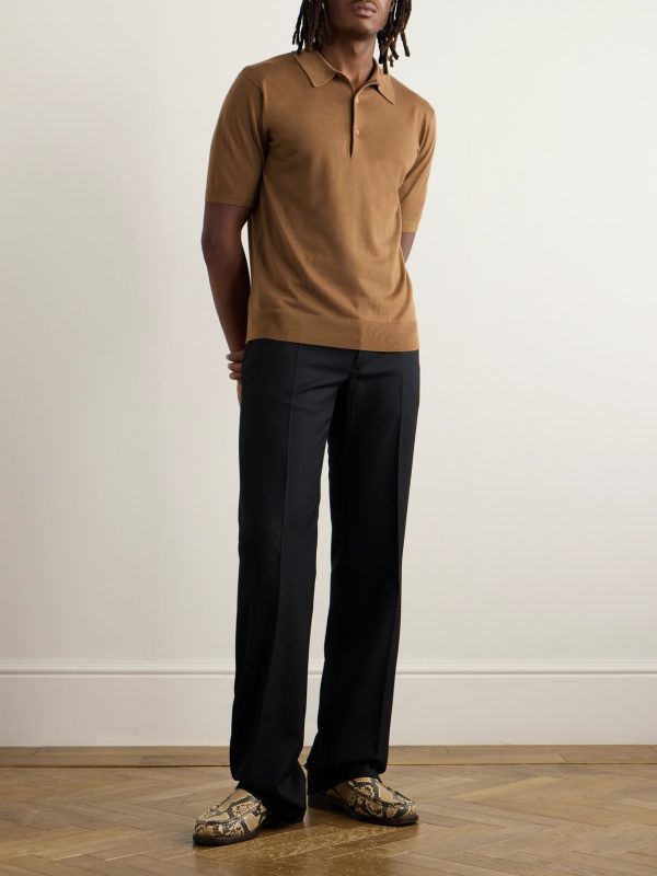 Slim-Fit Merino Wool Polo Shirt - OU Slim-Fit Merino Wool Polo Shirt - OU