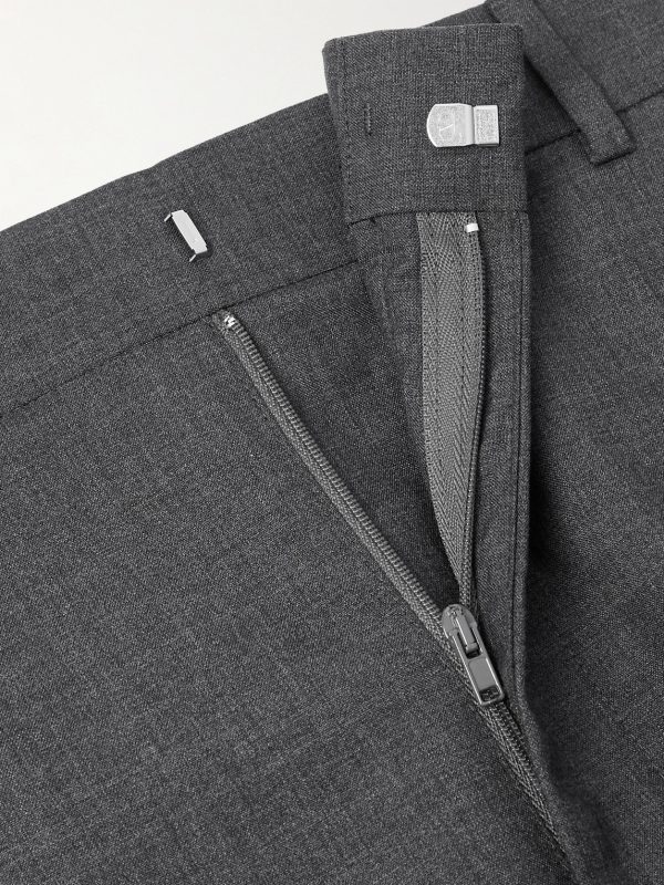 Straight-Leg Cropped Wool Trousers - E1 Straight-Leg Cropped Wool Trousers - E1