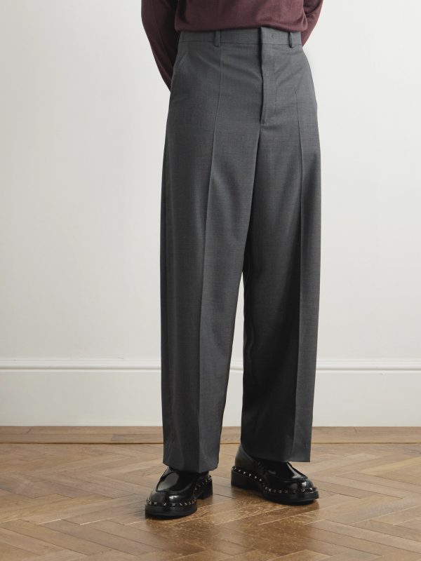 Straight-Leg Cropped Wool Trousers - FR Straight-Leg Cropped Wool Trousers - FR