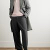 Straight-Leg Cropped Wool Trousers - OU Straight-Leg Cropped Wool Trousers - OU