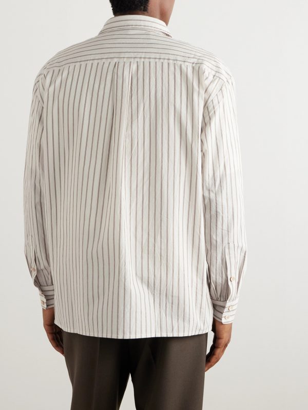 Striped Cotton-Poplin Shirt - BK Striped Cotton-Poplin Shirt - BK