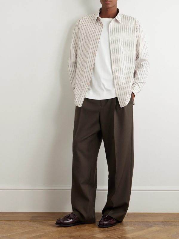 Striped Cotton-Poplin Shirt - OU Striped Cotton-Poplin Shirt - OU