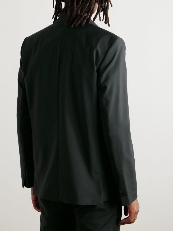 Shinji Virgin Wool and Mohair-Blend Suit Jacket - BK Shinji Virgin Wool and Mohair-Blend Suit Jacket - BK