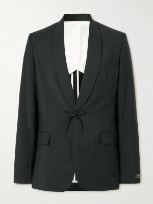 Shinji Virgin Wool and Mohair-Blend Suit Jacket Shinji Virgin Wool and Mohair-Blend Suit Jacket