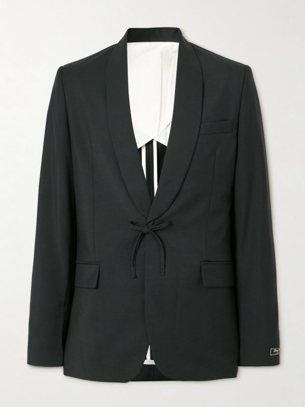 Shinji Virgin Wool and Mohair-Blend Suit Jacket Shinji Virgin Wool and Mohair-Blend Suit Jacket
