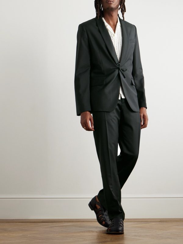 Shinji Virgin Wool and Mohair-Blend Suit Jacket - OU Shinji Virgin Wool and Mohair-Blend Suit Jacket - OU
