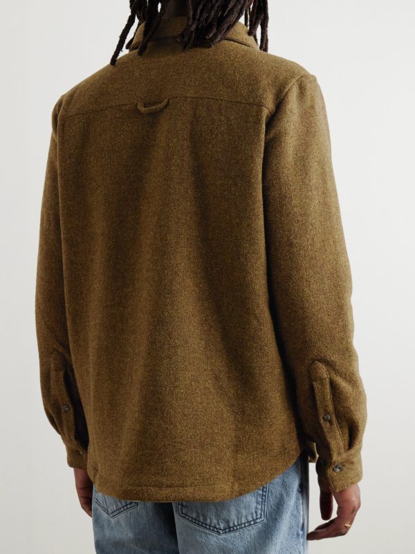 Marani Padded Virgin Wool-Felt Overshirt - BK Marani Padded Virgin Wool-Felt Overshirt - BK