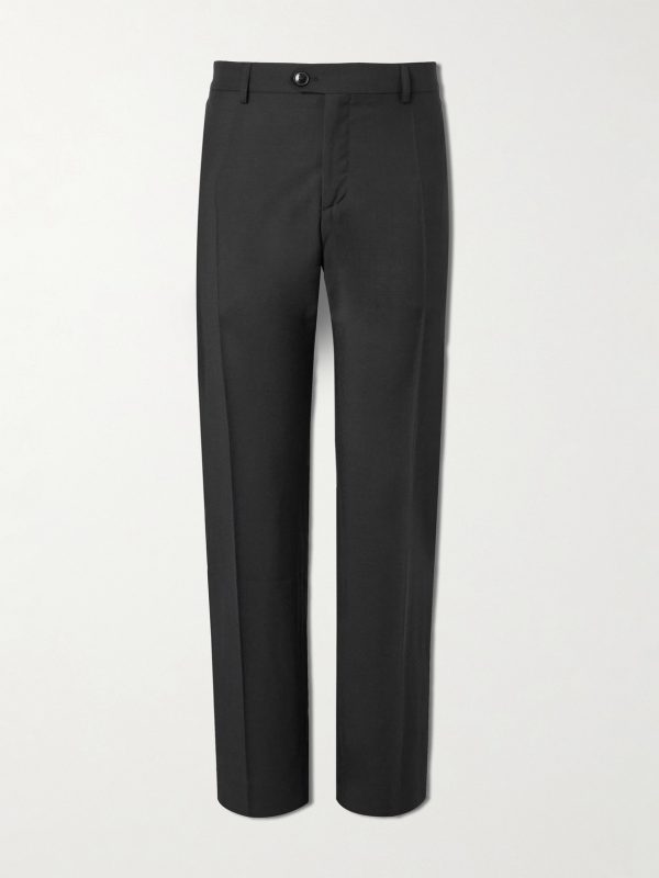 Straight-Leg Pleated Virgin Wool and Mohair-Blend Suit Trousers Straight-Leg Pleated Virgin Wool and Mohair-Blend Suit Trousers