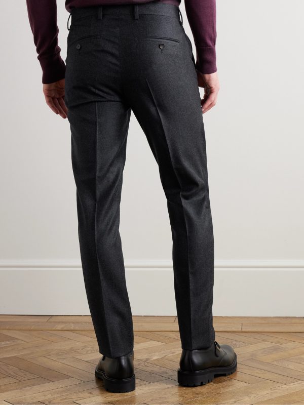 Philip Slim-Fit Straight-Leg Wool-Flannel Suit Trousers - BK Philip Slim-Fit Straight-Leg Wool-Flannel Suit Trousers - BK