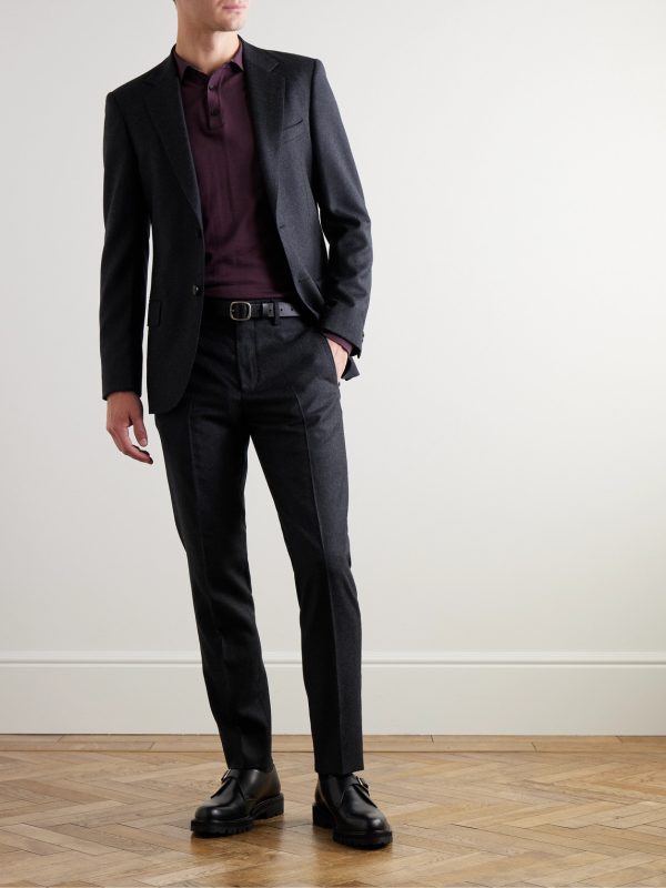 Philip Slim-Fit Straight-Leg Wool-Flannel Suit Trousers - OU Philip Slim-Fit Straight-Leg Wool-Flannel Suit Trousers - OU