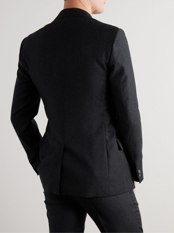 Slim-Fit Wool-Flannel Suit Jacket - BK Slim-Fit Wool-Flannel Suit Jacket - BK