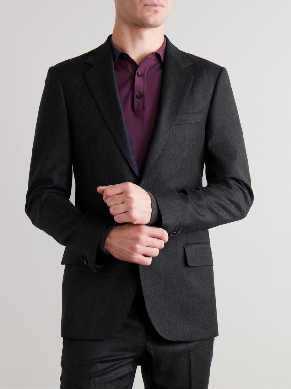 Slim-Fit Wool-Flannel Suit Jacket - FR Slim-Fit Wool-Flannel Suit Jacket - FR