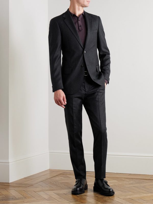 Slim-Fit Wool-Flannel Suit Jacket - OU Slim-Fit Wool-Flannel Suit Jacket - OU
