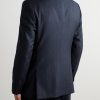 Regular-Fit Pinstriped Wool-Flannel Suit Jacket - BK Regular-Fit Pinstriped Wool-Flannel Suit Jacket - BK