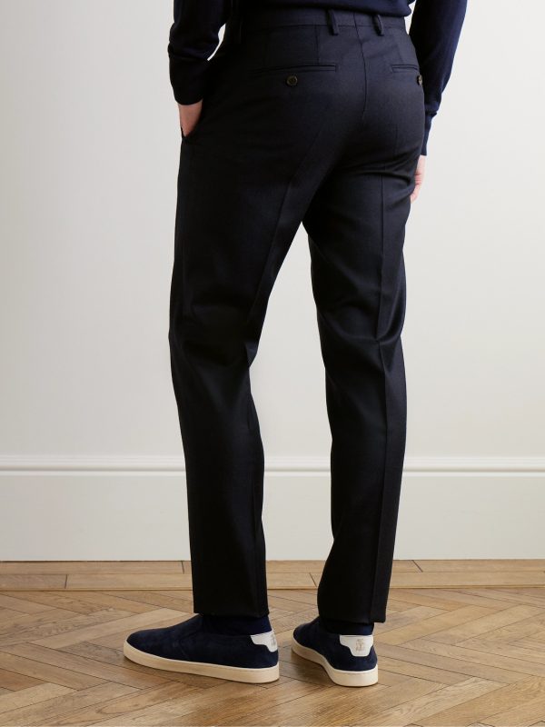 Philip Slim-Fit Straight-Leg Wool-Flannel Suit Trousers - BK Philip Slim-Fit Straight-Leg Wool-Flannel Suit Trousers - BK
