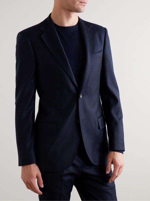 Slim-Fit Wool-Flannel Suit Jacket - FR Slim-Fit Wool-Flannel Suit Jacket - FR