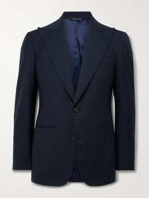 Slim-Fit Wool, Linen and Silk-Blend Suit Jacket