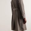 Belted Wool-Twill Coat - BK