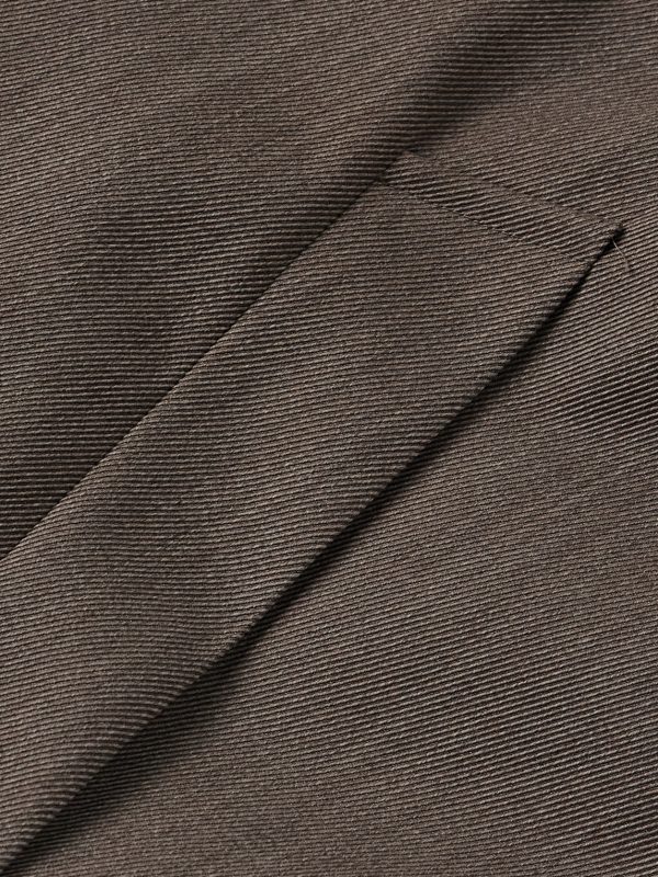 Belted Wool-Twill Coat - E1