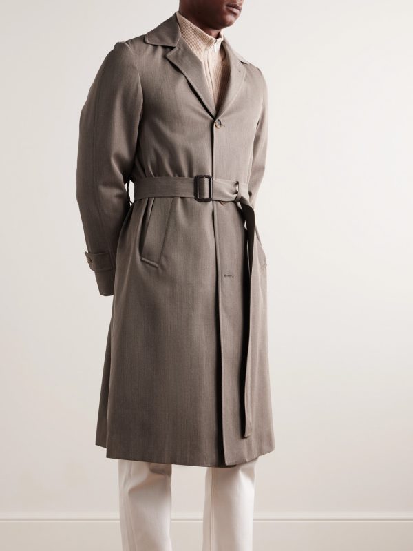 Belted Wool-Twill Coat - FR