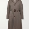 Belted Wool-Twill Coat