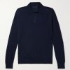 Elo Slim-Fit Cashmere and Silk-Blend Polo Shirt