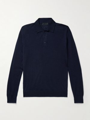 Elo Slim-Fit Cashmere and Silk-Blend Polo Shirt