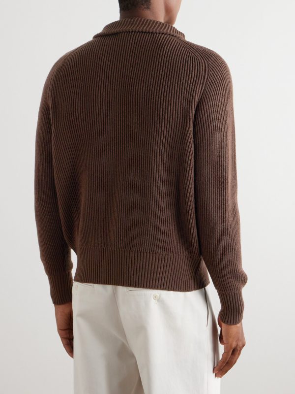 Slim-Fit Ribbed Cashmere Cardigan - BK Slim-Fit Ribbed Cashmere Cardigan - BK