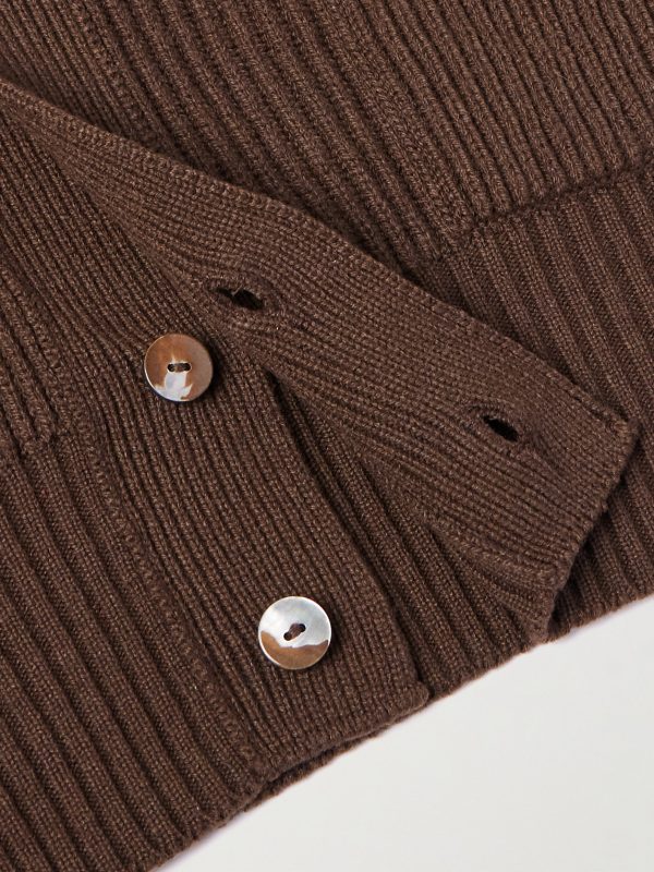 Slim-Fit Ribbed Cashmere Cardigan - CU Slim-Fit Ribbed Cashmere Cardigan - CU