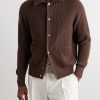 Slim-Fit Ribbed Cashmere Cardigan - FR Slim-Fit Ribbed Cashmere Cardigan - FR
