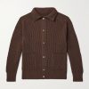 Slim-Fit Ribbed Cashmere Cardigan Slim-Fit Ribbed Cashmere Cardigan