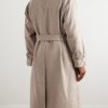 Belted Herringbone Wool Coat - BK Belted Herringbone Wool Coat - BK