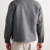 Wave Brushed Double-Faced Merino Wool Overshirt - BK Wave Brushed Double-Faced Merino Wool Overshirt - BK