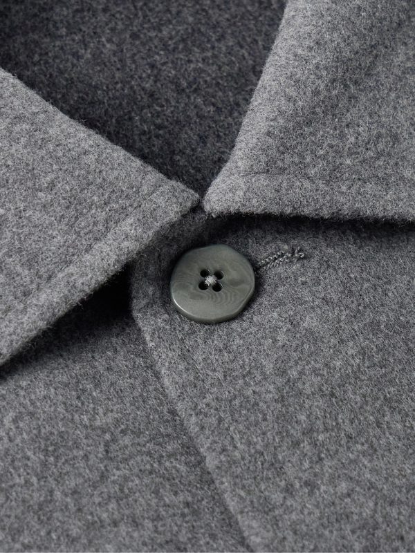 Wave Brushed Double-Faced Merino Wool Overshirt - E1 Wave Brushed Double-Faced Merino Wool Overshirt - E1