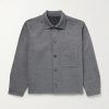 Wave Brushed Double-Faced Merino Wool Overshirt Wave Brushed Double-Faced Merino Wool Overshirt