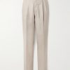 Straight-Leg Pleated Cashmere Suit Trousers Straight-Leg Pleated Cashmere Suit Trousers