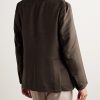 Unstructured Brushed-Silk Blazer - BK