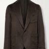 Unstructured Brushed-Silk Blazer