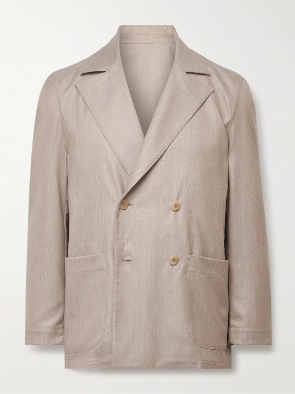 Double-Breasted Cashmere Suit Jacket Double-Breasted Cashmere Suit Jacket